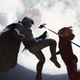 Oscar Isaac and Ethan Hawke in Moon Knight